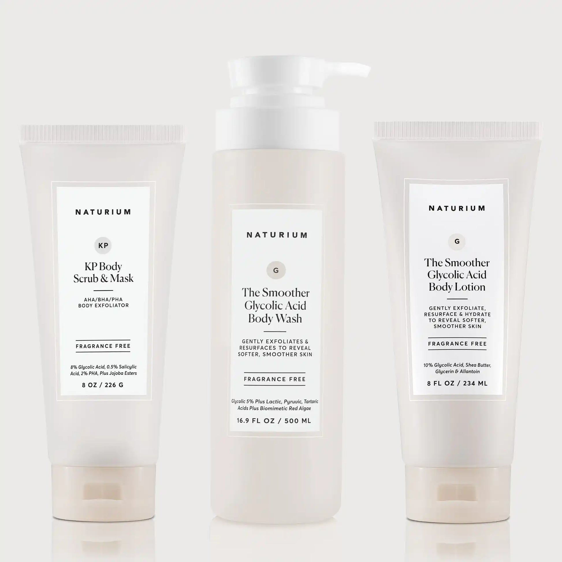 the-glycolic-acid-body-bundle-a9 NATR_KPScrub_SmootherBodyWash_SmootherLotion_Bundle_ecomm.webp